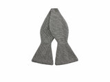 Oatmeal Herringbone Wool Bow Tie - Fine And Dandy