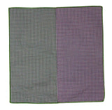 Black & Purple Gingham Panelled Pocket Square - Fine And Dandy