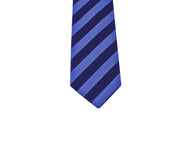 Bold Blue Striped Cotton Tie - Fine And Dandy