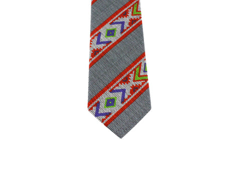 Aztec Print Cotton Tie - Fine And Dandy