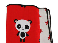 Panda Bear & Stars Panelled Pocket Square - Fine And Dandy