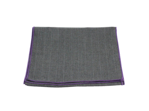 Charcoal Striped Wool Scarf - Fine And Dandy