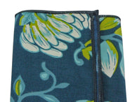 Teal Floral Cotton Pocket Square - Fine And Dandy