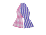 Gingham & Striped Reversible Bow Tie - Fine and Dandy