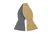 Linen Reversible Bow Tie - Fine and Dandy