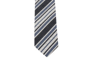 Grey Striped Seersucker Tie - Fine and Dandy