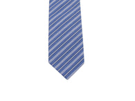 Blue Striped Cotton Tie - Fine and Dandy