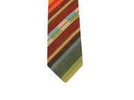 Autumnal Striped Cotton Tie - Fine and Dandy