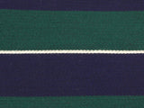Green & Navy Bold Striped Wool Scarf
