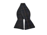 Black Check Wool Bow Tie - Fine And Dandy