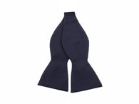 Midnight Blue Wool Bow Tie - Fine and Dandy