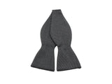 Charcoal Twill Cotton Bow Tie - Fine and Dandy