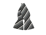 Black Striped Silk Bow Tie - Fine And Dandy