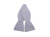 Blue Seersucker Bow Tie - Fine And Dandy