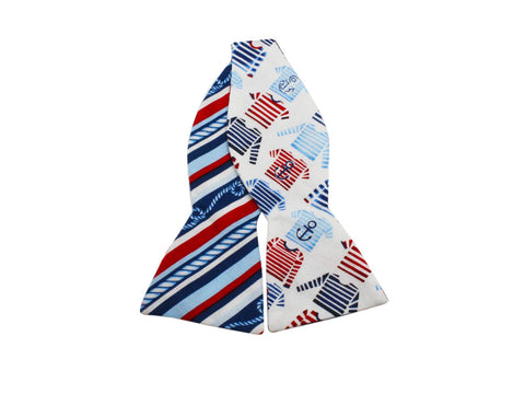 Nautical Reversible Bow Tie - Fine And Dandy