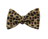 Gold Links Silk Bow Tie - Fine And Dandy