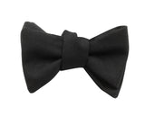 Black Wool Bow Tie - Fine and Dandy