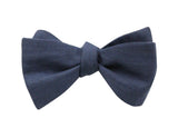  Blue Chambray Bow Tie - Fine And Dandy