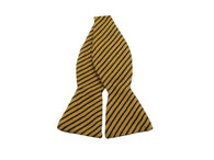 Gold Striped Cashmere Bow Tie - Fine And Dandy