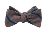 Grey Striped Cashmere Bow Tie - Fine And Dandy