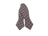 Brown Check Cotton Bow Tie - Fine And Dandy