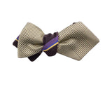 Striped Glen Plaid Reversible Bow Tie - Fine and Dandy