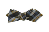 Grey Plaid Cotton Bow Tie - Fine and Dandy