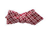 Red Check Cotton Bow Tie - Fine and Dandy