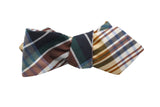 Brown Plaid Cotton Bow Tie - Fine and Dandy