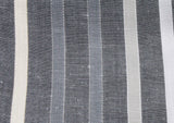 Grey Striped Silk/Linen Blend Scarf - Fine And Dandy