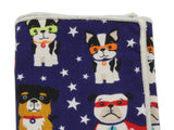 Super Dogs Cotton Pocket Square - Fine And Dandy