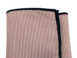 Red Striped Cotton Pocket Square - Fine And Dandy