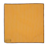  Golden Striped Cotton Pocket Square - Fine And Dandy