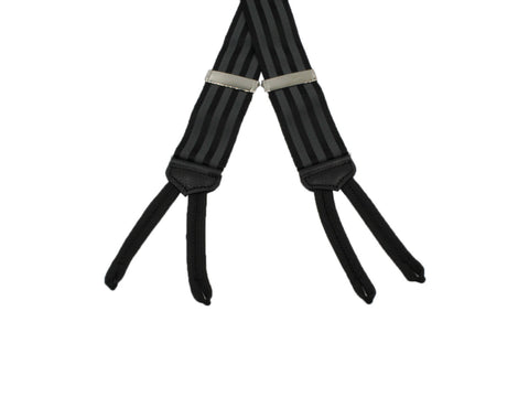 Black Striped Suspenders - Fine And Dandy