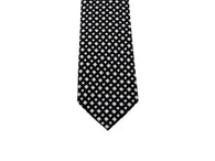 Black Grid Stamped Silk Tie - Fine And Dandy