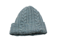Light Blue Cable Knit Watch Cap - Fine And Dandy