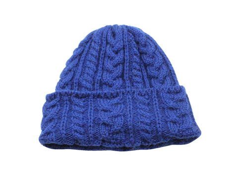 Royal Blue Cable Knit Watch Cap - Fine And Dandy