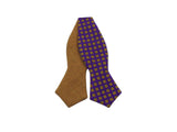Camel & Purple Florette Reversible Bow Tie - Fine And Dandy