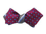 Burgundy Florette & Striped Reversible Bow Tie - Fine And Dandy