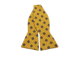 Yellow Medallion Wool Bow Tie - Fine And Dandy