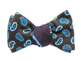 Striped & Paisley Reversible Bow Tie - Fine And Dandy