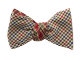 Red Check Reversible Bow Tie - Fine And Dandy