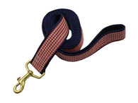 Red Gingham Dog Leash - Fine And Dandy
