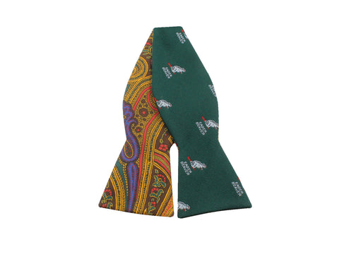 “Eager Beaver” & Paisley Reversible Bow Tie - Fine And Dandy