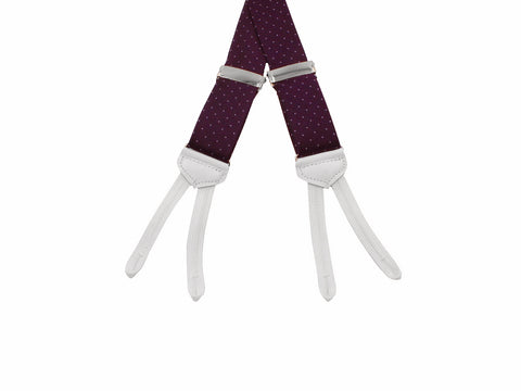 Purple Pin Dot Suspenders - Fine And Dandy