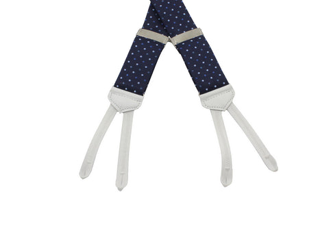 Blue Polka Dot Suspenders - Fine And Dandy