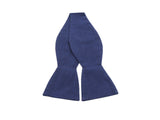 Cobalt Blue Pin Striped Cotton Bow Tie - Fine And Dandy