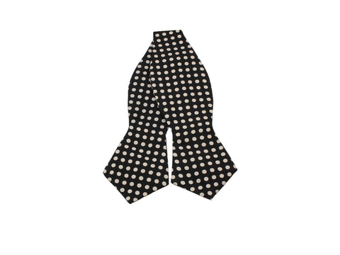 Black Polka Dot Silk Bow Tie - Fine And Dandy