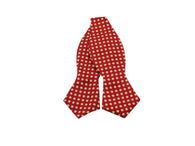 Red Polka Dot Silk Bow Tie - Fine And Dandy