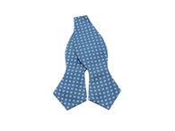  Sky Blue Polka Dot Silk Bow Tie - Fine And Dandy
